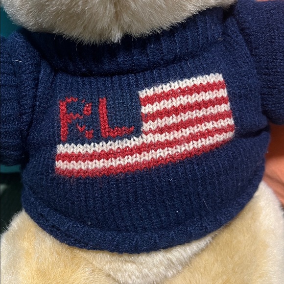 Ralph Lauren 1996 Vintage Polo Teddy Bear  Plush Flag Sweater - Picture 6 of 10